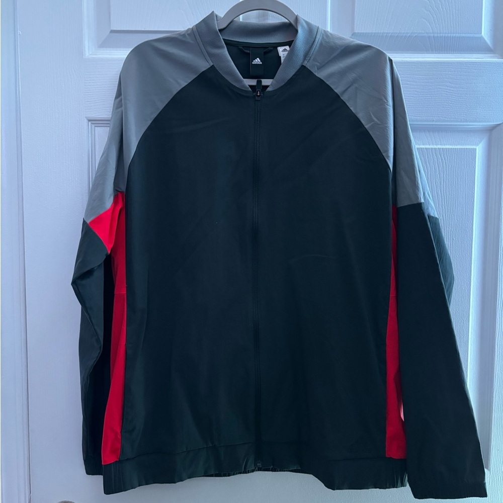 Adidas Full Zip Gray Jacket Mens‎ Size Large
